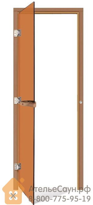 Дверь для бани Sawo 730-3SGDL (7х19, бронза, левая, без порога, кедр) Sawo 2