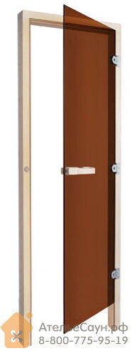 Дверь для бани Sawo 730-3SGАR (7х19, бронза, правая, без порога, осина) Saw 2