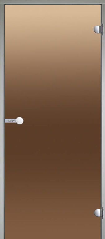 Дверь для турецкой парной Harvia 7х19 (стеклянная, бронза, коробка алюминий