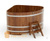 Купель для бани из лиственницы угловая 1,53х1,53 м (мореная, полимерное пок #2