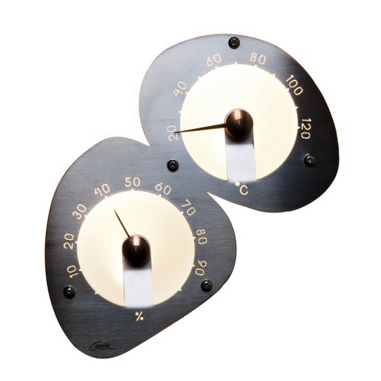 Термогигрометр для сауны Cariitti (1545822, нерж. сталь, требуется 2 оптово