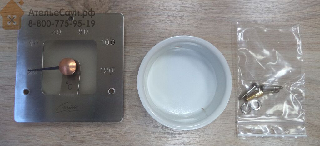 Термометр для сауны Cariitti SQ (1545828, нерж. сталь, требуется 1 оптоволо 5