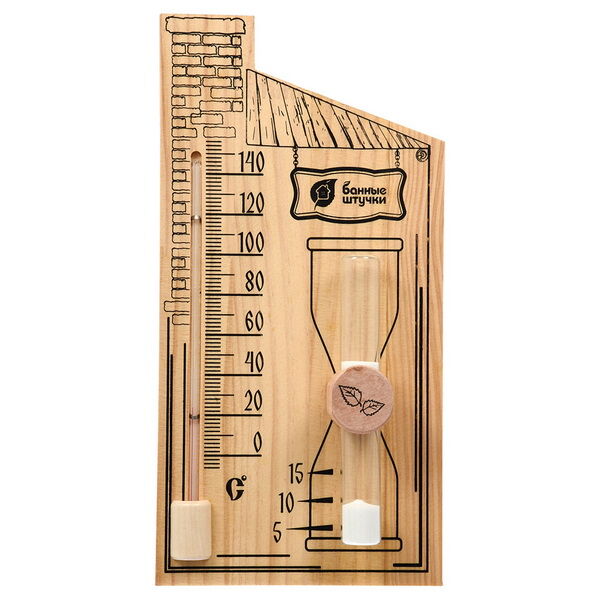 Термометр с песочными часами (27.8х14х5.3 см, арт. БШ 18036) Банные Штучки