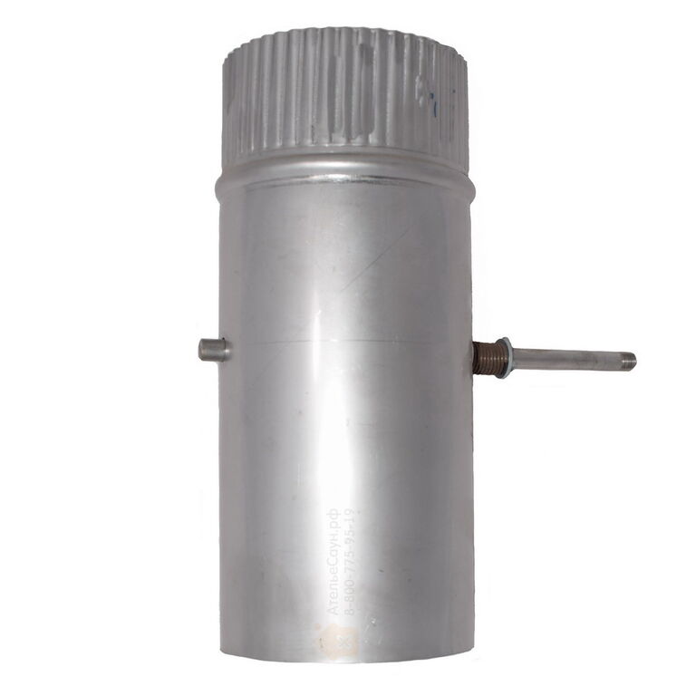 Шибер поворотный D150 мм (нерж. 0,8 мм AISI 304, пруток 100 мм)
