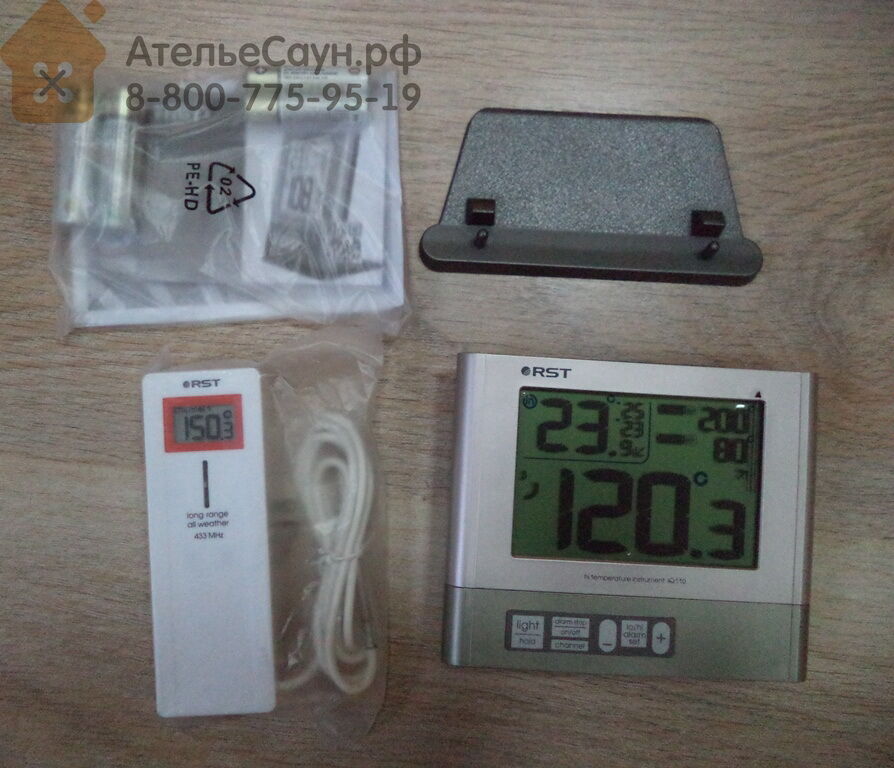 Электронный термометр для бани RST77110 PRO (датчик в парной, радиодат. сна 7