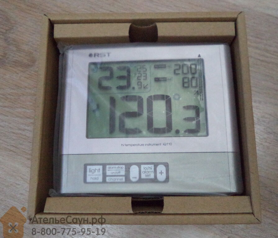 Электронный термометр для бани RST77110 PRO (датчик в парной, радиодат. сна 9