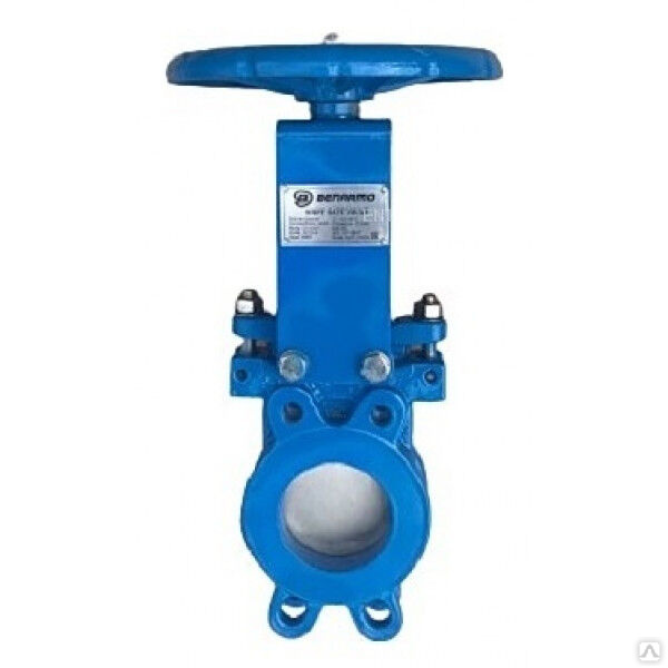 Задвижка 80 шиберная ножевая двусторонняя межфланцевая чугунная, цена в ...