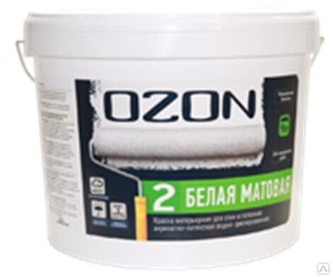 Краска интерьерная для обоев OZON-2 ВД-АК-222АМ-1,4 А (белая) 0,9 л морозостойкая