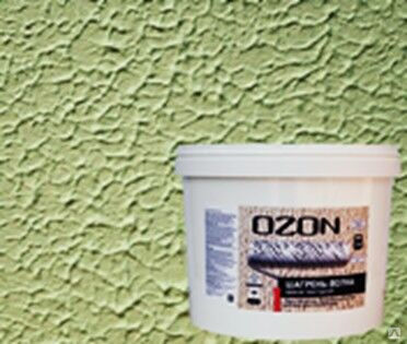 Краска декоративная текстурная OZON Шагрень-волна ВД-АК-272М-15 белая 9 л морозостойкая