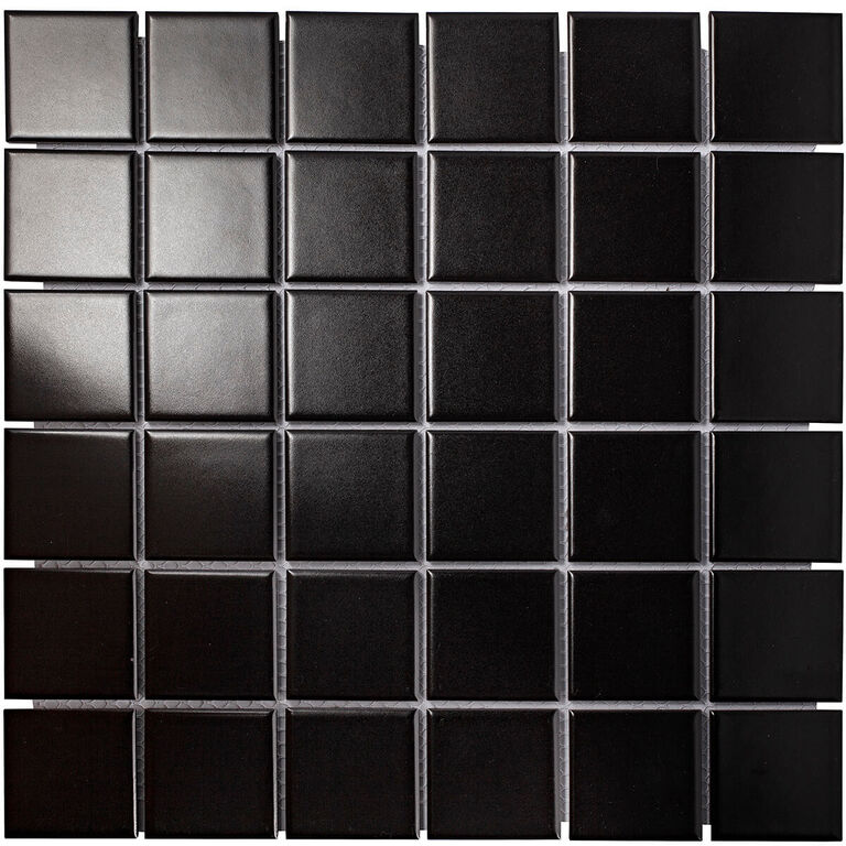 Керамическая мозаика 48х48 Black Matt 48х48 Starmosaic черная