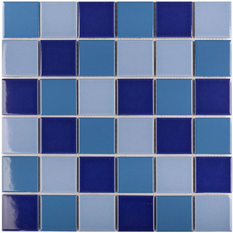 Керамическая мозаика 48х48 Blue Mix Glossy 48х48 Starmosaic