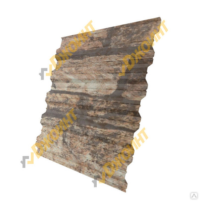 Профнастил НС-35 0,5 Printech двухсторонний Fine Stone 3D (Светлый камень 3D)