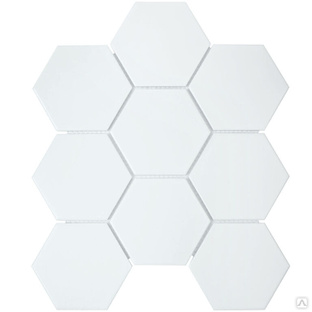 Керамическая мозаика Geometry Hexagon Big White Matt 95x110 Starmosaic #1