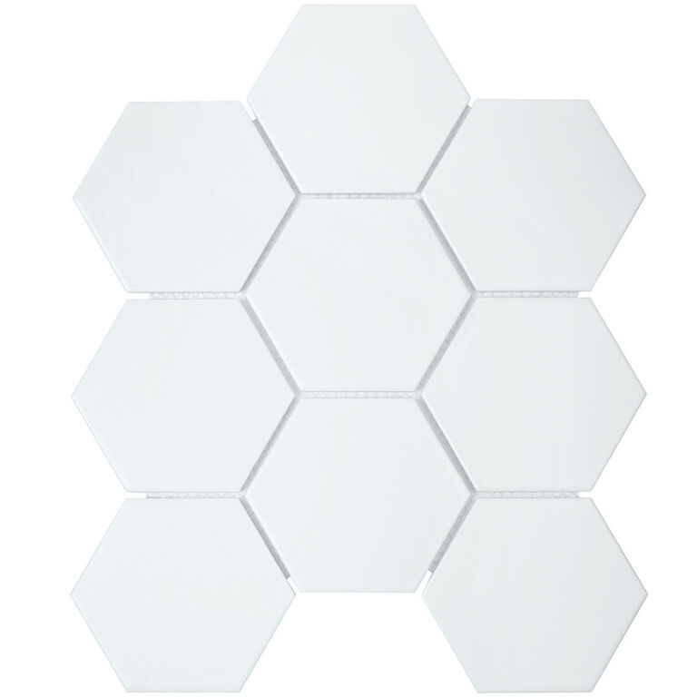 Керамическая мозаика Geometry Hexagon Big White Matt 95x110 Starmosaic