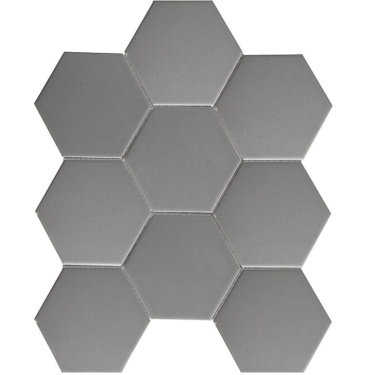 Керамическая мозаика Geometry Hexagon Big Grey Matt 95x110 Starmosaic