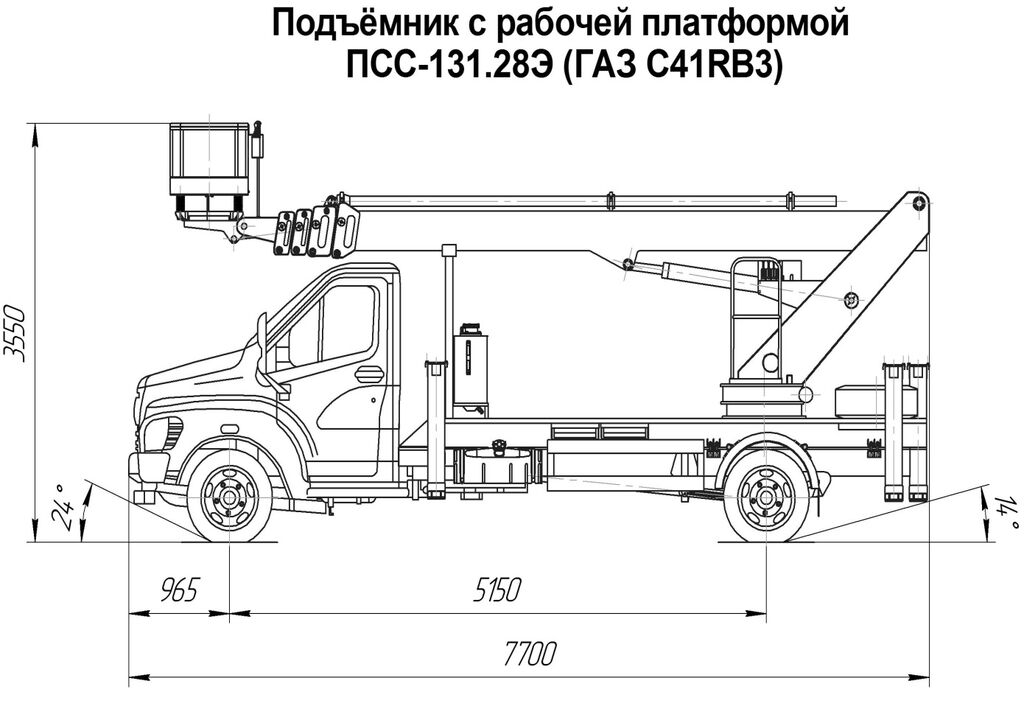 Автовышка ПСС 131.28 на базе ГАЗ C41RB 2