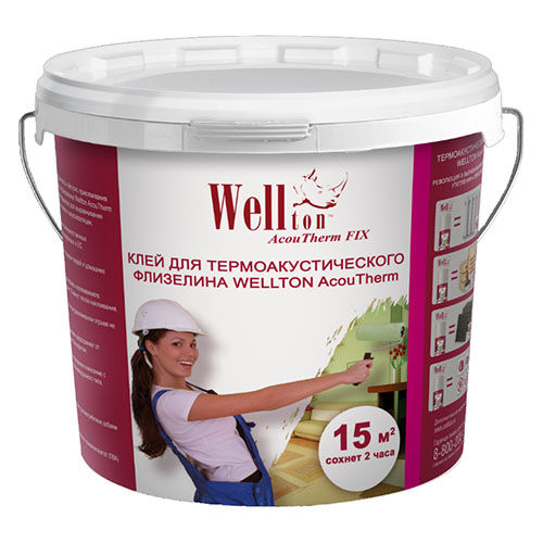 Клей "Wellton Acoutherm Fix" для термоакустического флизелина, 5 кг