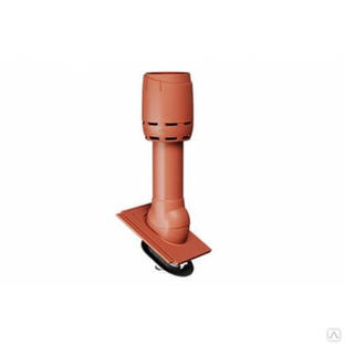 Дефлектор вытяжной вентиляции для плоской черепицы Braas Ø 160/700 мм, цвет: вишня 