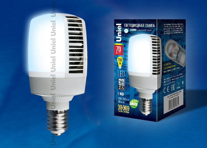 Лампа светодиодная LED-M105-70W/DW/E40/FR ALV02WH Uniel UL-00001812