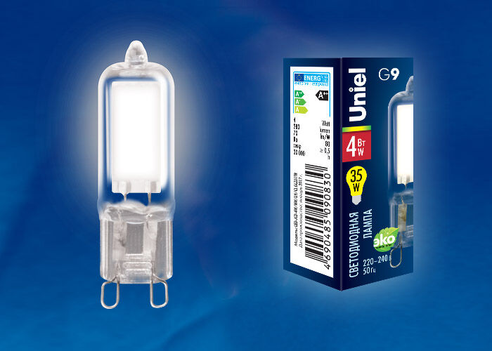 Лампы светодиодные LED-JCD-4W/NW/G9/CL GLZ01TR картон Uniel