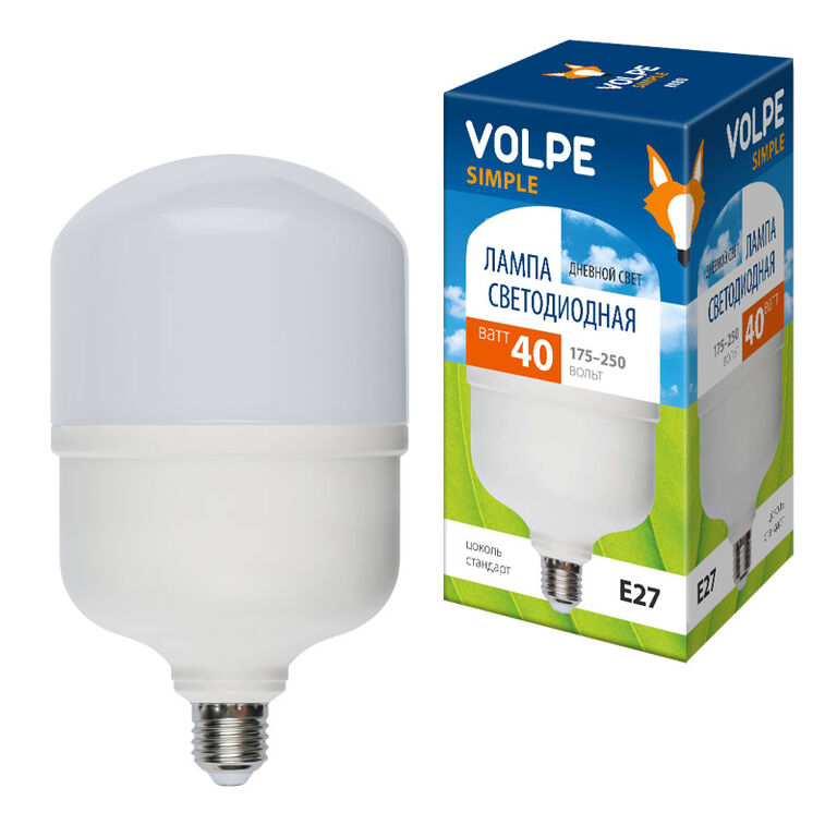 Лампа светодиодная 40Вт LED-M80-40W/DW/E27/FR/S Volpe UL-00002906