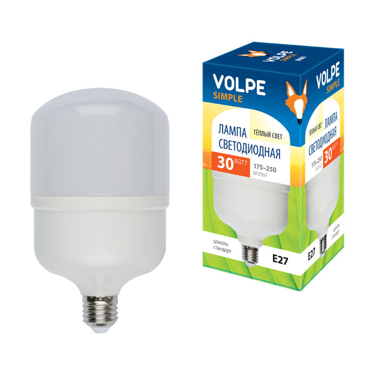 Лампа светодиодная 30Вт LED-M80-30W/WW/E27/FR/S Volpe 10810