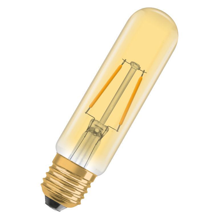 Лампа светодиодная Vintage 1906 LED CL TubularFIL GOLD 202,8W/824 E27 204x29мм OSRAM