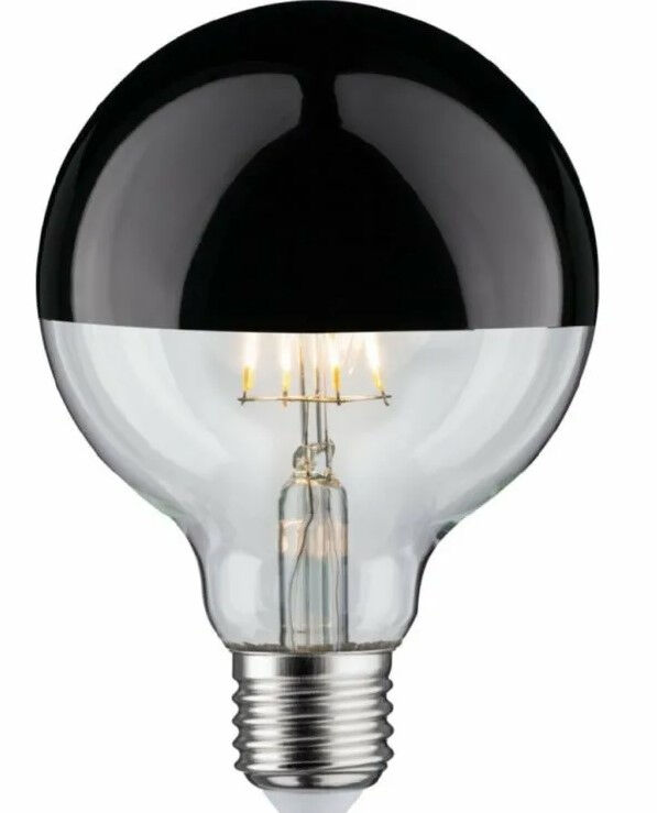 Лампа светодиодная Vintage 1906 LED CL GLOBE125MIRROR BLACK FIL557W/827 E27 178x125мм OSRAM