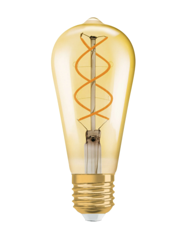 Светодиодная филаментная лампа Osram Vintage 1906 LED CL Edison FIL-спираль GOLD 25 non-dim 5W/820 E27 140x64мм капля OS