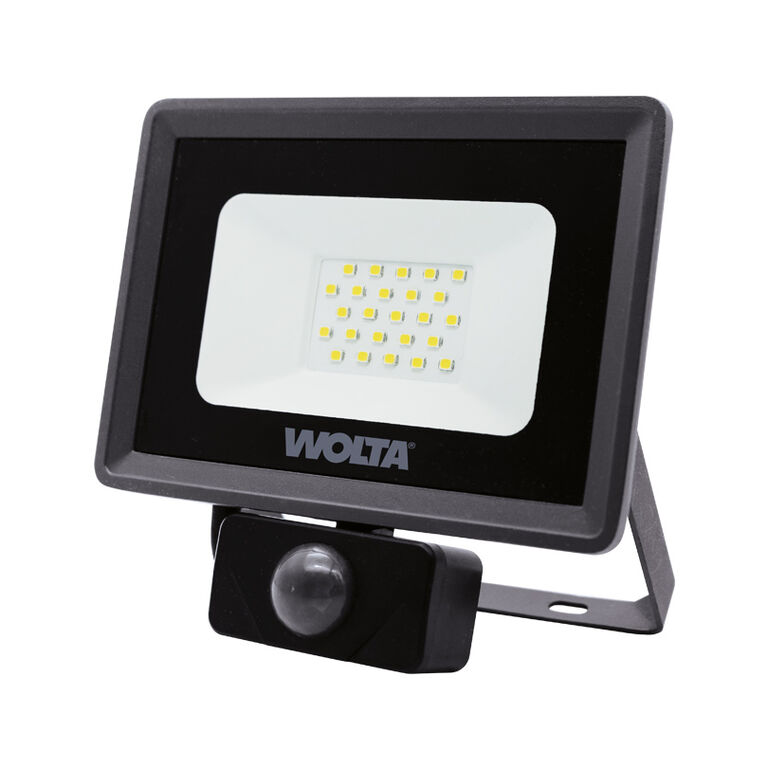 Светодиодный прожектор WOLTA WFL-20W/06S 20Вт 5700K P65 1800лм с датчиком 143*147*40