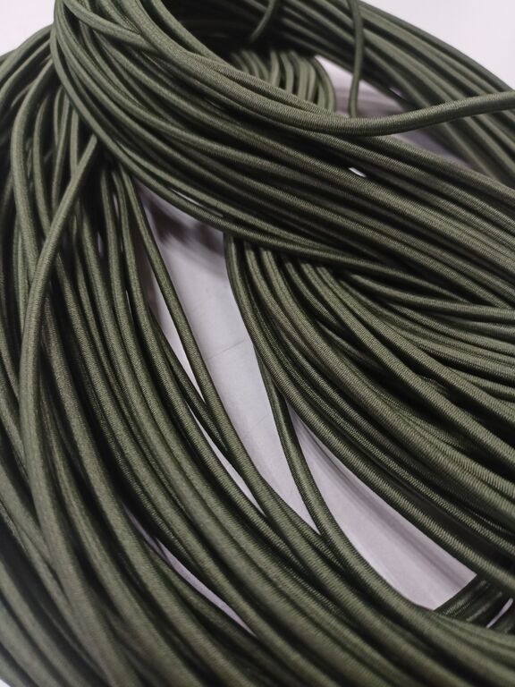 Шнур эластичный 3,8 мм цвет олива