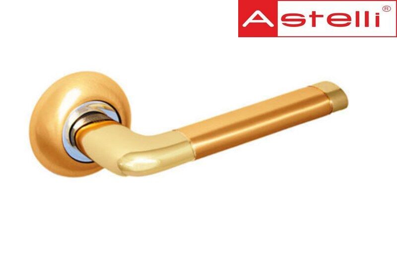 Дверная ручка STELLA золото надежна и проста в установке