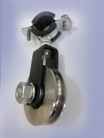 ролик подвеса одинарный артикул: р-224030. блок-ролик с подшипником для троса 14 мм. 24020 ролик двойной оцинкованный. ролик бокового тента krone. ролик тента d19.