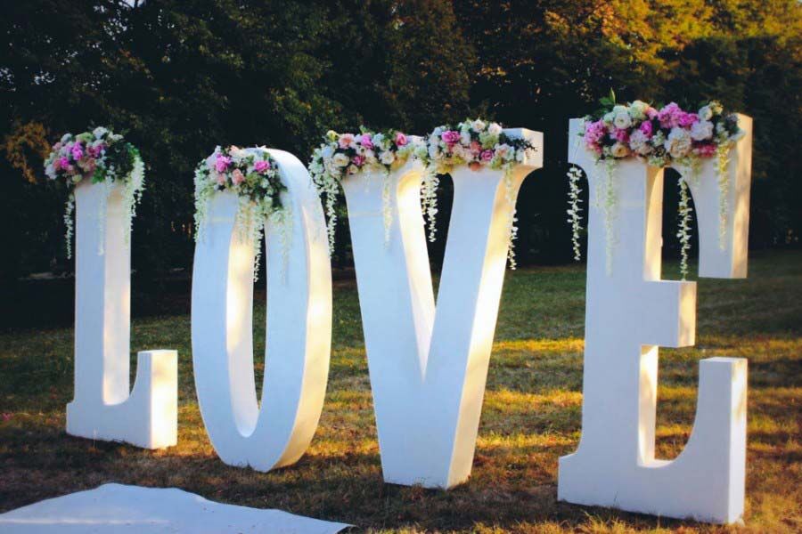Буквы для свадьбы