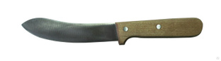 Нож для ветеринарных работ 15 см Я2-ФИН-7.
С деревянной ручкой, лезвие - углеродистая сталь. #1
