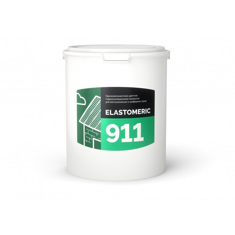 Мастика Эластомерик 911 (цвет - антрацитово-серый 6 кг, гидроизоляция кровли)