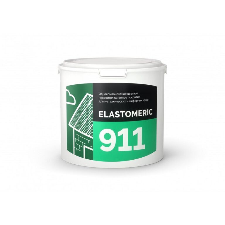 Мастика Эластомерик 911 (цвет - сигнально-серый, 3 кг, гидроизоляция кровли)