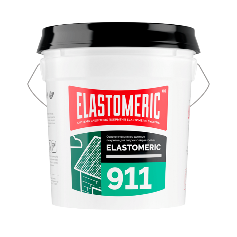 Мастика Эластомерик 911 (цвет - антрацитово-серый, 20 кг, гидроизоляция кровли)
