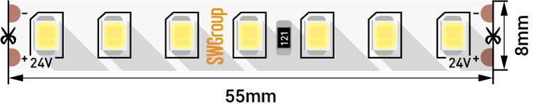Лента светодиодная SWG SWG2P126-24-13-WW