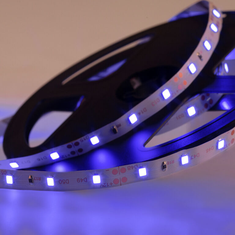 LED лента открытая, 8 мм, IP23, SMD 2835, 60 LED/m, 12 V, цвет свечения синий "Lamper" 1