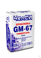 Шпаклевка гипсовая финишная белая GM-67 25кг, Челси