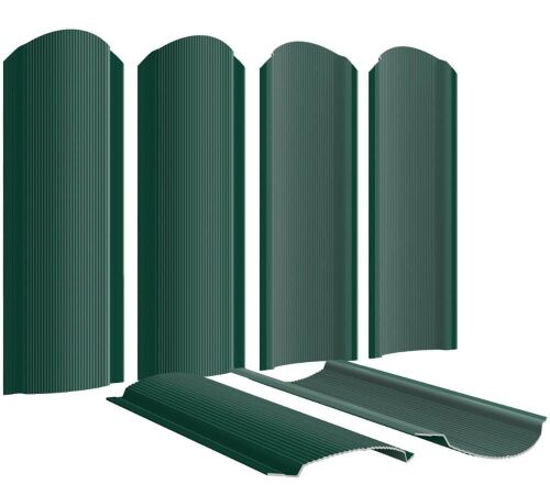 Штакетник металлический Фигурный 110 мм RAL6005 Зеленый Мох полиэфирная эмаль в цвет