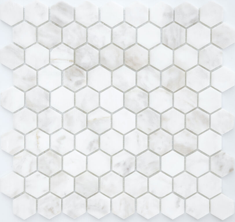 Мозаика каменная Dolomiti bianco MAT hex 18x30x6 LeeDo Caramelle Pietrine Hexagonal