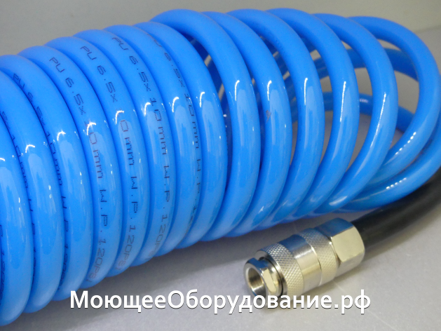 Шланг воздушный полиуретановый Fubag 10м используются для подачи сжатого воздуха с давлением до 15 бар. Спиральная форма облегчает хранение и эксплуатацию полиуретанового шланга. 3