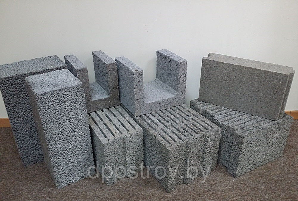 Керамзитобетонные блоки стеновые (полнотелые/сплошные) 490*250*185
