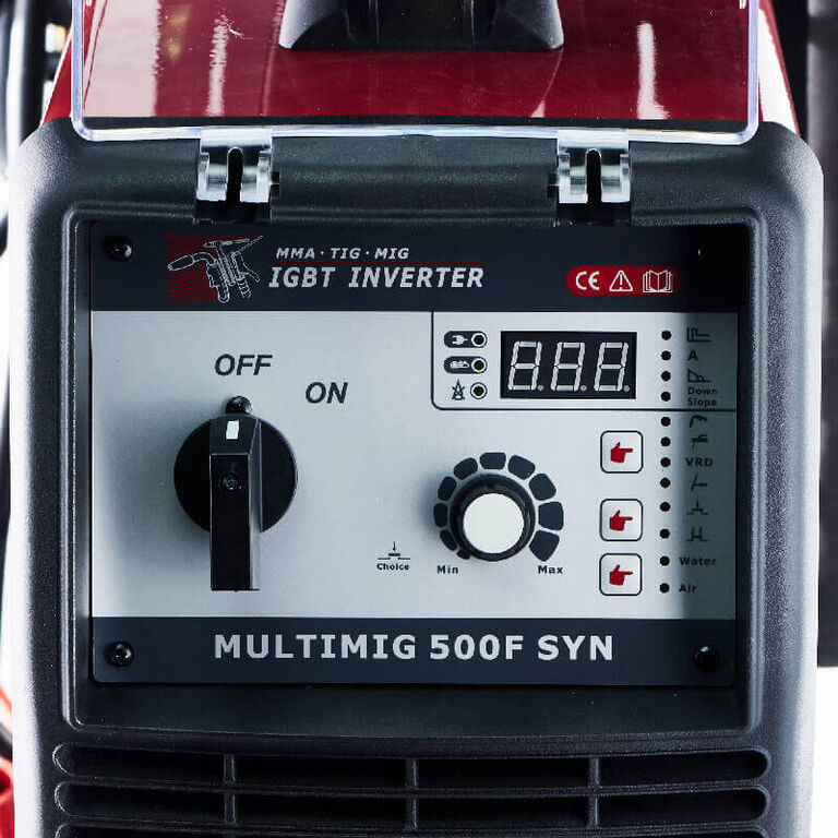 Сварочный полуавтомат инверторный многофункциональный с синергетическим управлением Flama MULTIMIG 500F SYN 7