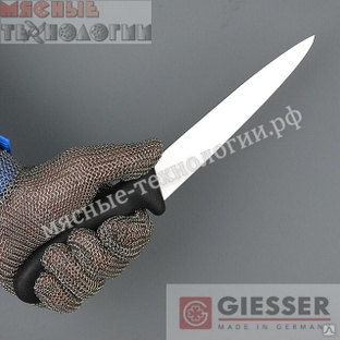 Нож разделочный для мяса Giesser 3085 18 (Германия).
С заострённым жёстким и широким лезвием, черная пластиковая ручка. #1