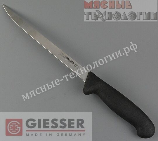 Нож разделочный для рыбы Giesser 2285 21 см.
Черная стандартная рукоятка, гибкий, узкий. 4