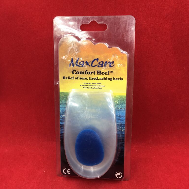 Силиконовые стельки Maxcare удобным матрацем каблук - синий + прозрачный 2 шт