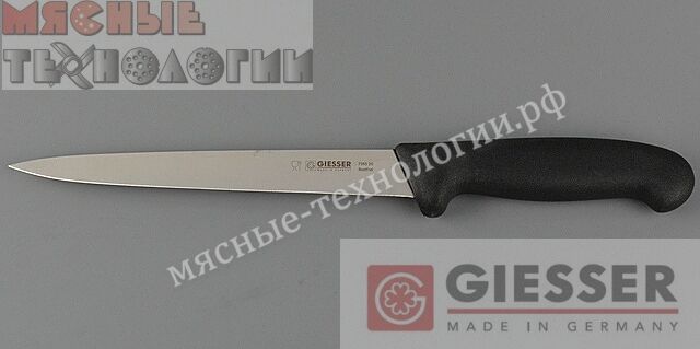 Нож филейный гибкий для рыбы GIESSER 7365 20 см (Германия).
Нескользящая пластиковая ручка чёрного цвета. 2